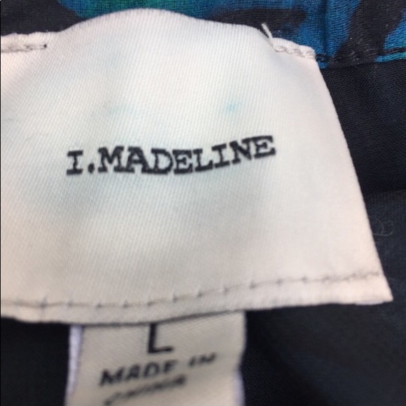 I .Madeline turquoise tropical print shades of the blue shift flowy halter dress - Picture 2 of 15